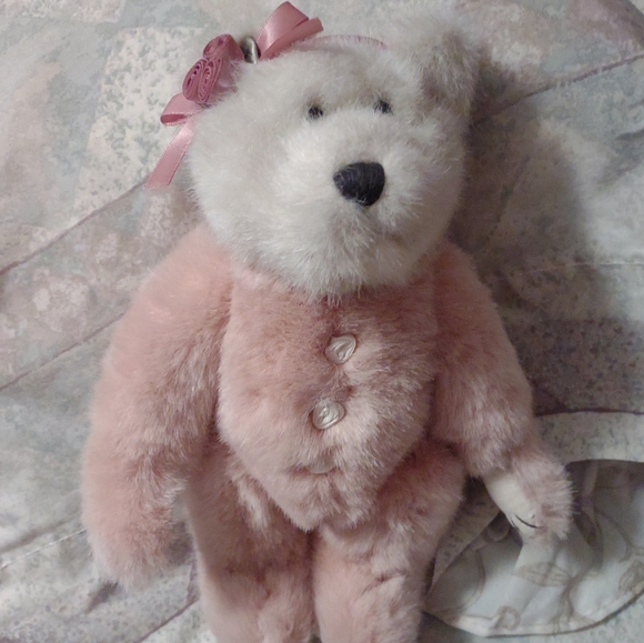 Boyds Bear Plush, Guinevere Pink & White Jointed archive collection W/ Tags - Picture 8 of 8